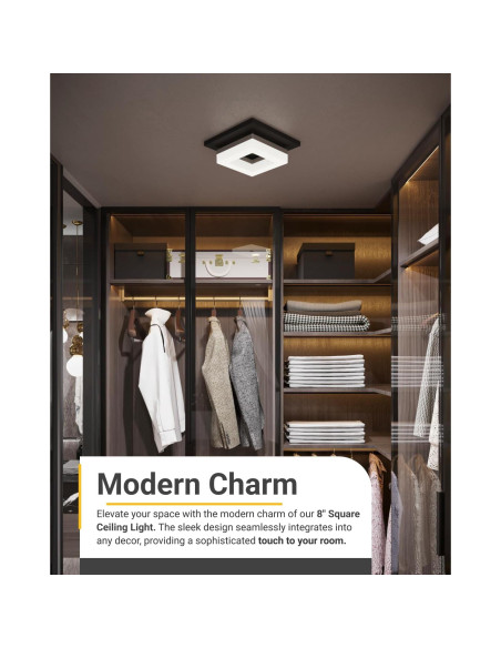 Luz de Techo LED Cuadrada Sunco 20.8cm 1800LM CCT Seleccionable