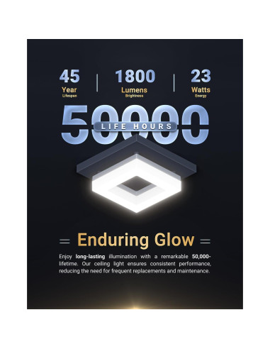 Luz de Techo LED Cuadrada Sunco 20.8cm 1800LM CCT Seleccionable