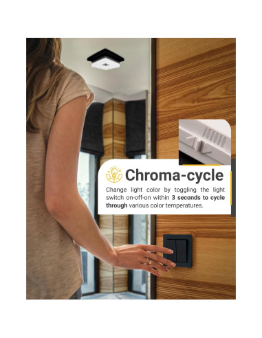 Luz de Techo LED Cuadrada Sunco 20.8cm 1800LM CCT Seleccionable