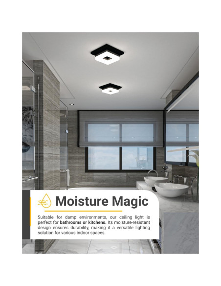 Luz de Techo LED Cuadrada Sunco 20.8cm 1800LM CCT Seleccionable