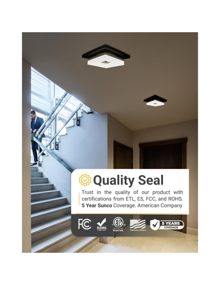 Luz de Techo LED Cuadrada Sunco 20.8cm 1800LM CCT Seleccionable