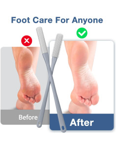 Cepillo Exfoliador de Pies Demarzily con Mango Largo 40 cm Gris 2