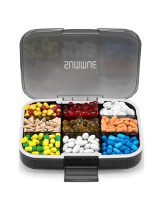 Organizador de Pastillas Grande SUMMUE 9 Compartimentos a Prueba de Humedad