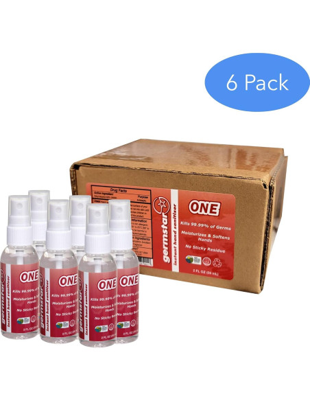 Desinfectante de Manos Germstar 60ml - Paquete de 6 Botellas