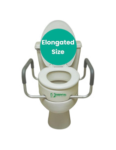 Asiento Elevado para Inodoro Alargado Suministro Médico Esencial