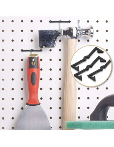 Bloqueos de Gancho para Tablero de Clavijas Hicarer - 50 Piezas