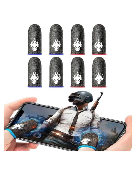 Mangas para Dedos de Juego ZhiCom - 8 Piezas, Antitranspirantes