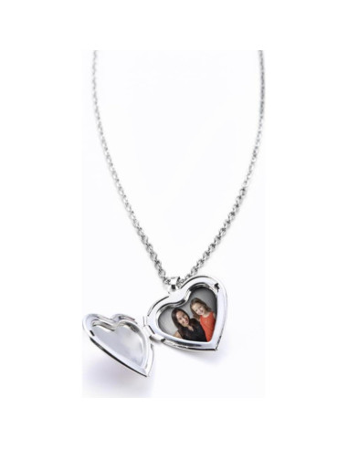 Collar Medallón Corazón Unicornio iSparkle con Almacenamiento