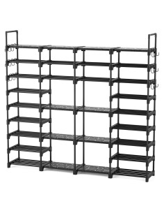 Estante Organizador de Zapatos ROJASOP 9 Niveles Negro 68 Pares