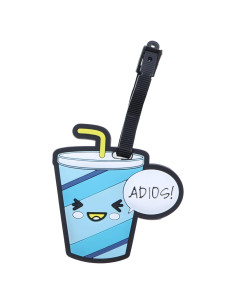 Etiquetas de Equipaje Divertidas Colección SandT Soda Azul