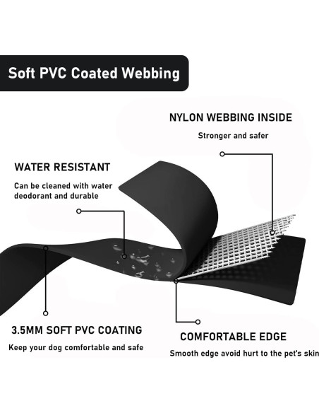 Conjunto Collar y Correa para Perros ZALER, Ajustable e Impermeable