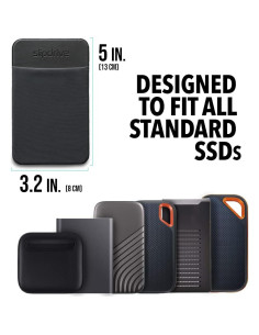 Funda Portátil para Disco Duro SSD Slipdrive - Negra - Compacta 2