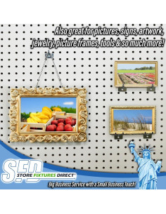 Gancho Utilitario para Tablero Perforado Store Fixtures - Paquete de 10 2