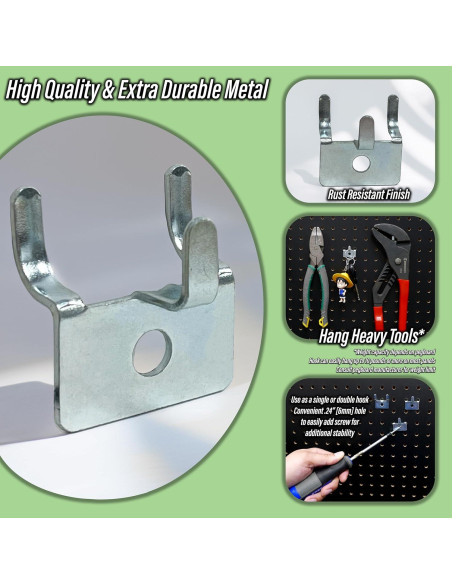 Gancho Utilitario para Tablero Perforado Store Fixtures - Paquete de 10