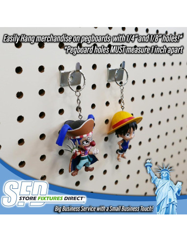 Gancho Utilitario para Tablero Perforado Store Fixtures - Paquete de 10