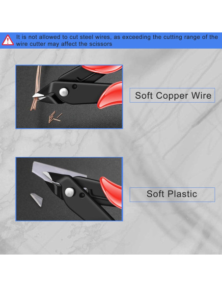 Cortador de Alambre NICE-POWER 13 cm Acero Alto Carbono Rojo