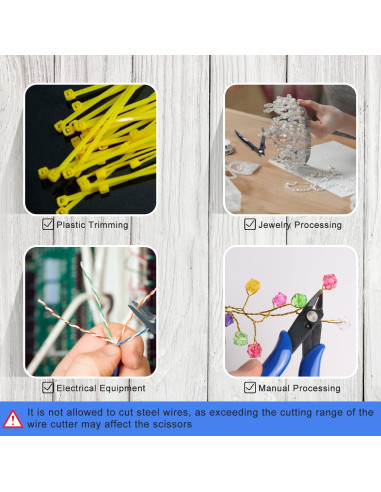 Cortador de Alambre NICE-POWER 13 cm Acero Alto Carbono Rojo