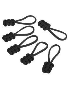 Tiradores de Cremallera PATIKIL, Paquete de 15, Nylon Negro