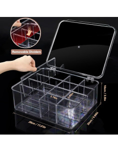 Organizador de Cajones DILIBRA con 16 Compartimentos Transparente 2