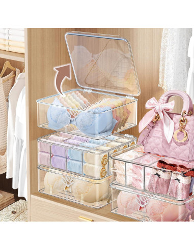 Organizador de Cajones DILIBRA con 16 Compartimentos Transparente