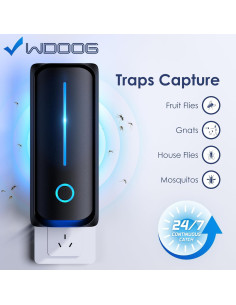 Trampa de Insectos Voladores Wdoog con Luz UV y 10 Recargas 2