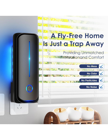 Trampa de Insectos Voladores Wdoog con Luz UV y 10 Recargas