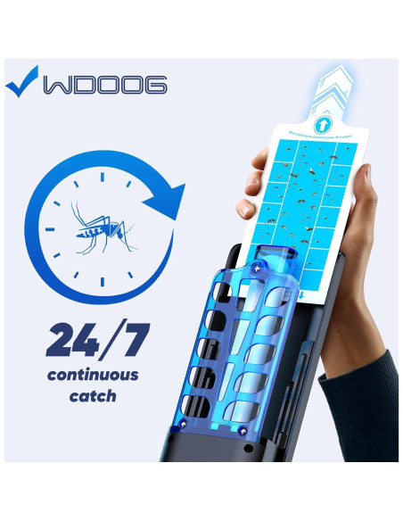 Trampa de Insectos Voladores Wdoog con Luz UV y 10 Recargas