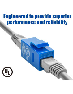 Acoplador RJ45 Cat.6 Beszin Hembra-Hembra Chapado Oro 5 Unidades Azul 2