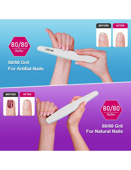15 Limas de Uñas 80/80 Diesisa para Manicura Profesional