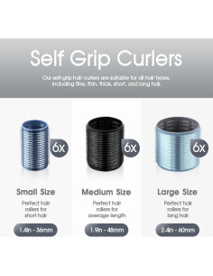 Juego de Rulos Térmicos Iónicos xnicx - 18 Rulos Autoadhesivos 2
