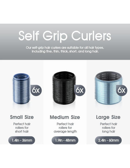 Juego de Rulos Térmicos Iónicos xnicx - 18 Rulos Autoadhesivos