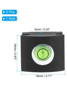 Tapa de Zapata Caliente PATIKIL 3 Pcs Nivel Burbuja Universal 2