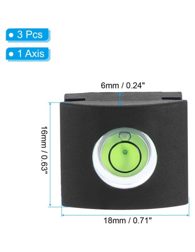 Tapa de Zapata Caliente PATIKIL 3 Pcs Nivel Burbuja Universal