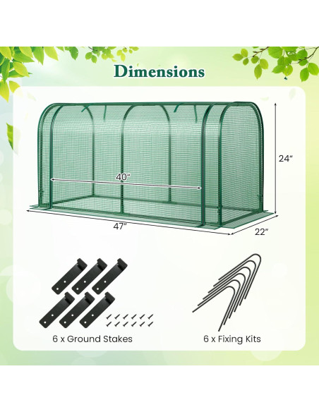 Cama de Jardín Elevada Toolsempire con Invernadero Verde y Gris