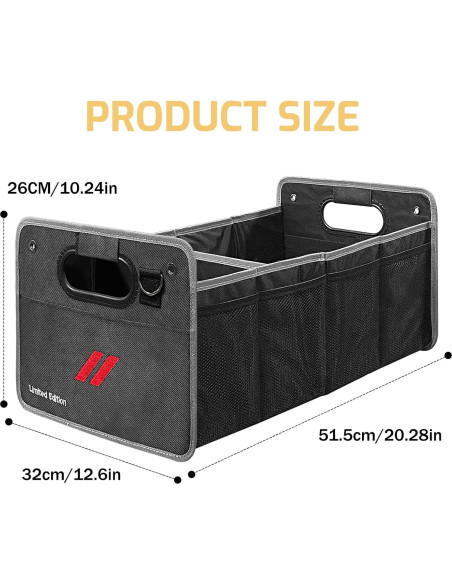 Organizador de Maletero de Coche Qianjiang Plegable 2 Compartimentos