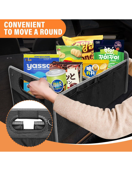 Organizador de Maletero de Coche Qianjiang Plegable 2 Compartimentos