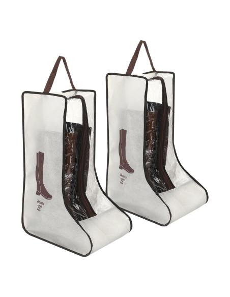Set de 2 Bolsas de Almacenamiento para Botas Altas Beige