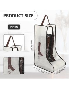 Set de 2 Bolsas de Almacenamiento para Botas Altas Beige 2