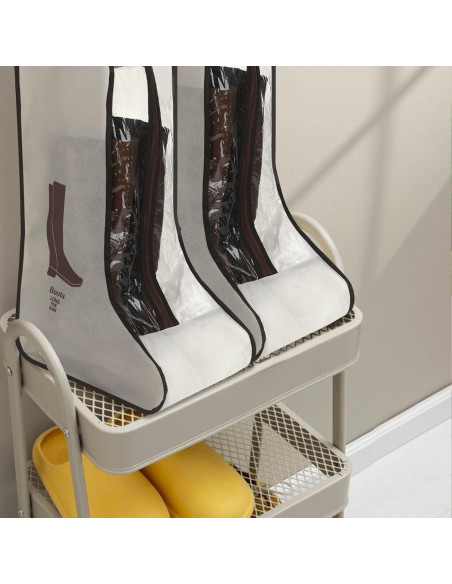 Set de 2 Bolsas de Almacenamiento para Botas Altas Beige