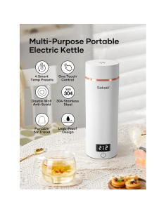 Hervidor Eléctrico Portátil Sekaer SKE-840W 400mL Acero Inoxidable 2