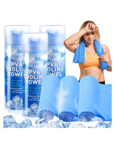 Toallas de Enfriamiento Peryiter PVA 3 Paquetes Azul Oscuro 34x86cm