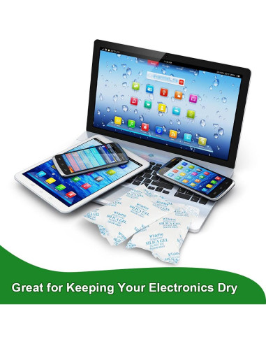 Paquetes de Gel de Silica 2g WVacFre - 250 Unidades Grado Alimenticio