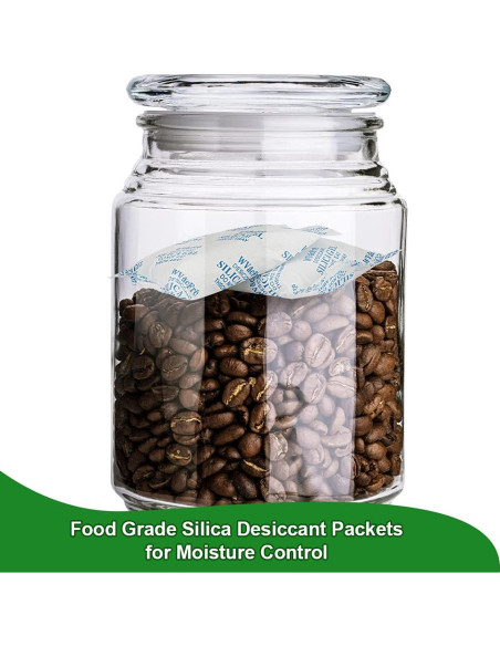 Paquetes de Gel de Silica 2g WVacFre - 250 Unidades Grado Alimenticio