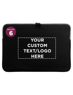 6 Fundas de Neopreno para Laptop Personalizables - Negro