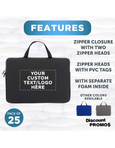 Fundas de Neopreno Personalizadas Aston - 10 Unidades Negras 2