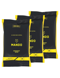 Toallitas Desodorantes Mando - Control de Olores 24 Horas - Hipoalergénicas