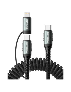 Cable USB C a Lightning 3FT KIYODA 2 en 1 Carga Rápida