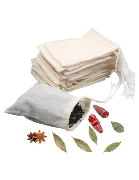10 Bolsas de Filtro de Té Reutilizables Carrollar 7.62x10.16cm