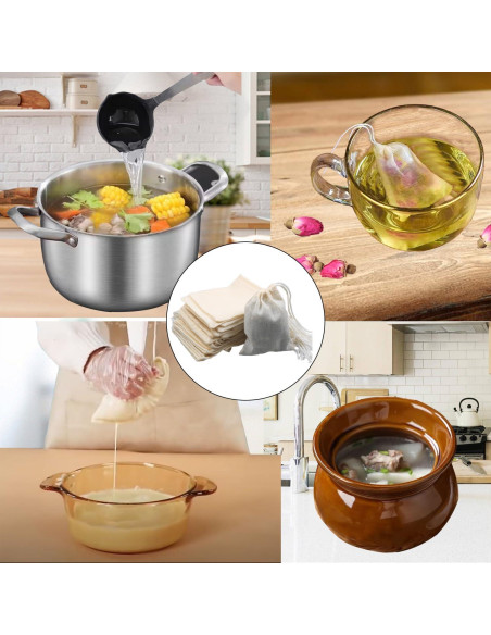 10 Bolsas de Filtro de Té Reutilizables Carrollar 7.62x10.16cm