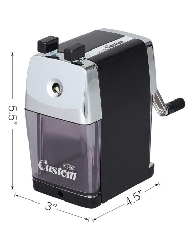 Afilador de Lápices CARL CC-2000 Manual Negro 5 Puntos